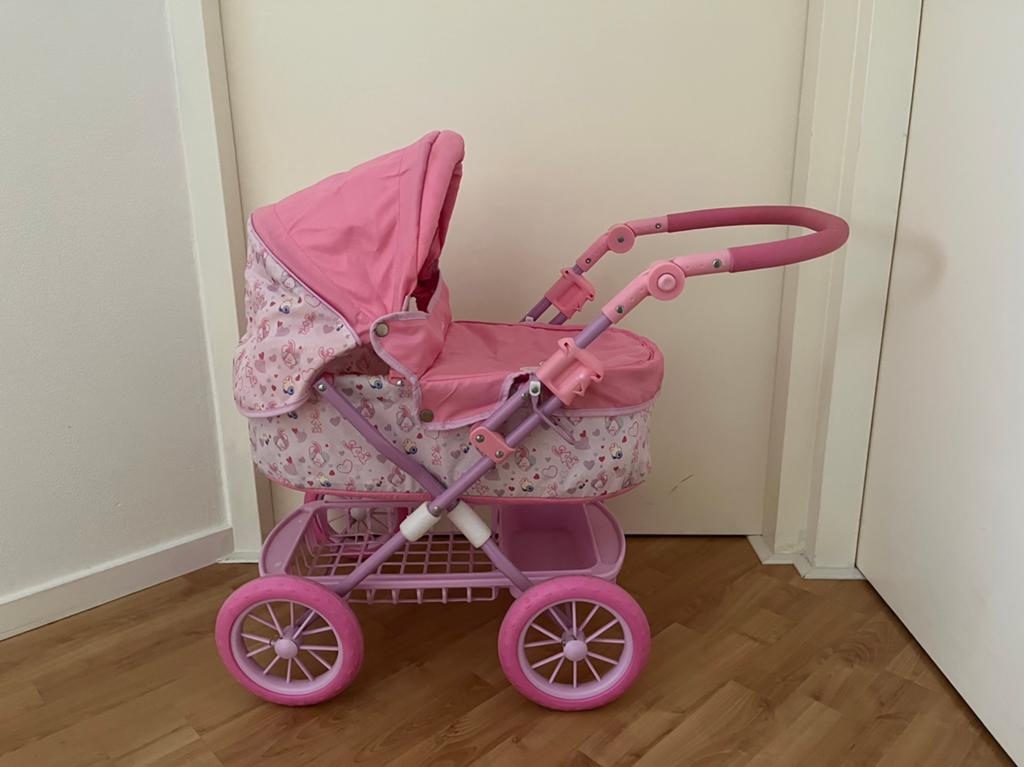 Baby born pop en wagen, Ophalen, Zo goed als nieuw, Babypop