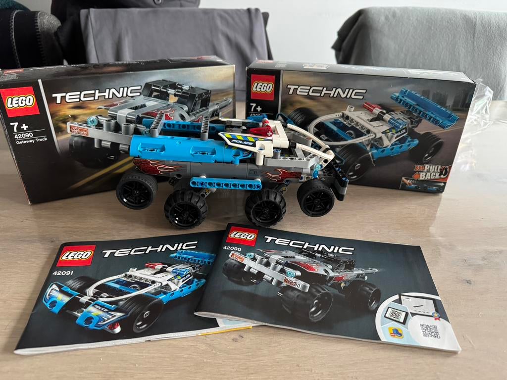 Lego Technic 2 sets (42091 & 42090), Ophalen of Verzenden, Zo goed als nieuw, Complete set, Lego