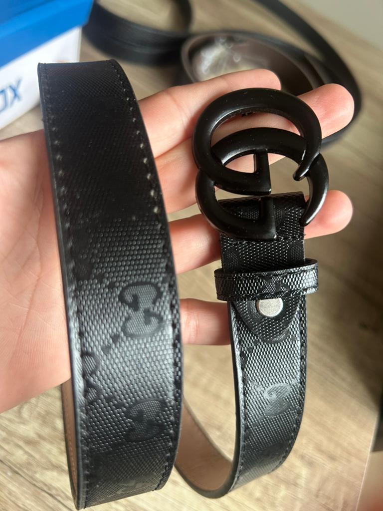 Gucci riem buckle belt, Ophalen of Verzenden, Zwart, 100 cm of meer