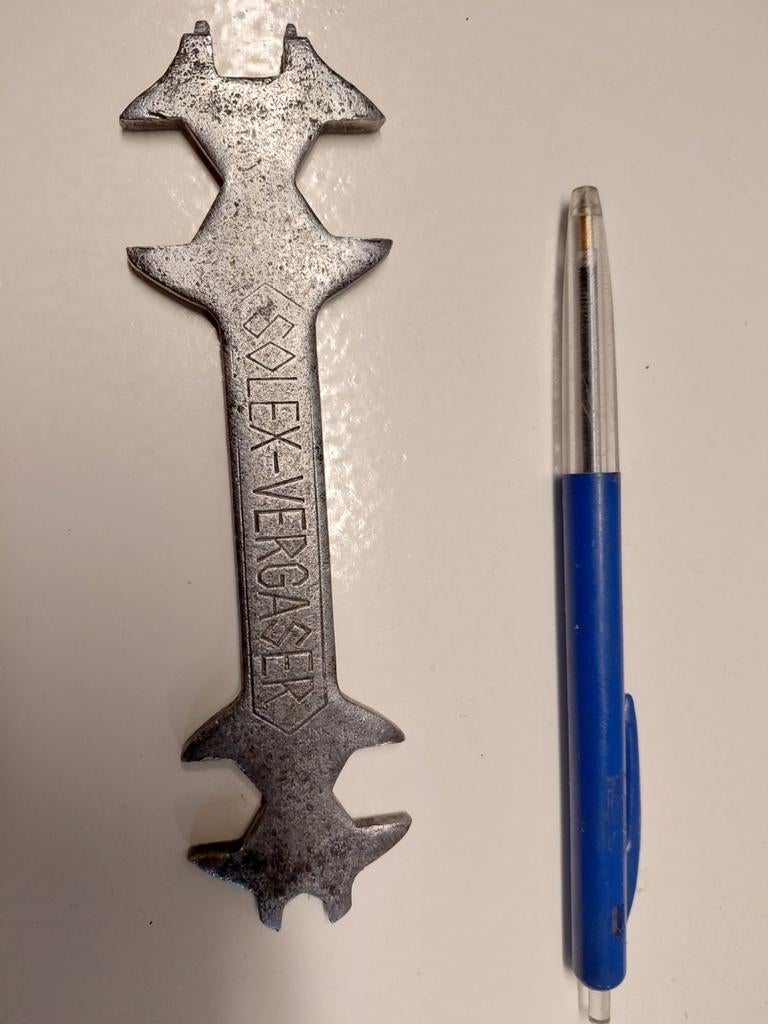 Oude steeksleutel,fietsgereedschap multi tool Solex Vergaser, Ophalen of Verzenden