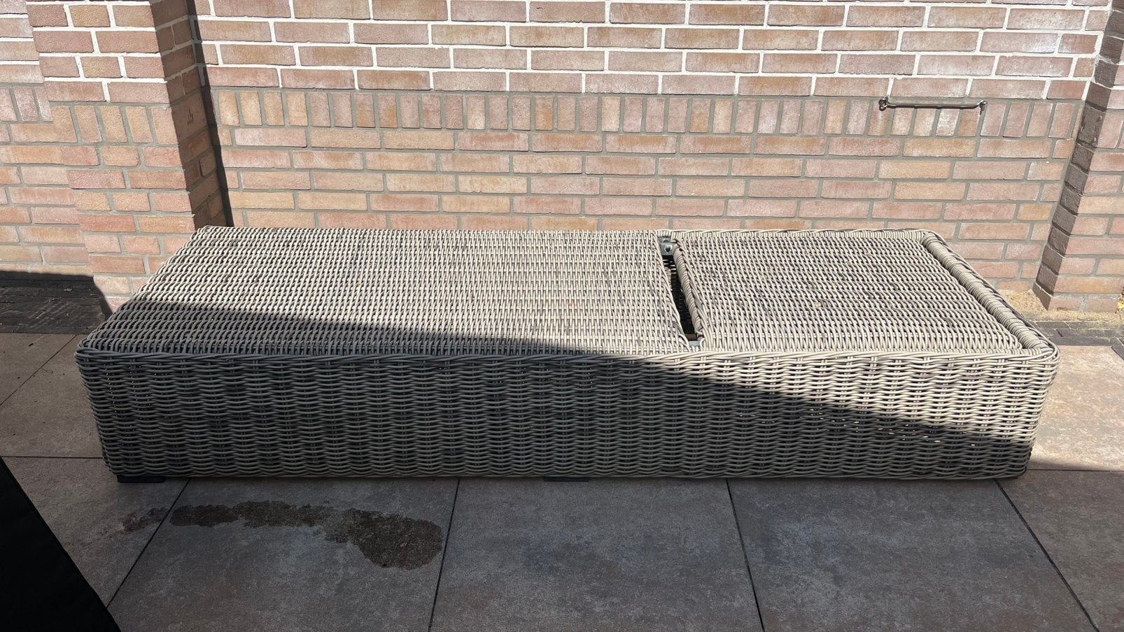 Ligbed Beach7 Club, Ophalen, Gebruikt, Wicker, Verrijdbaar