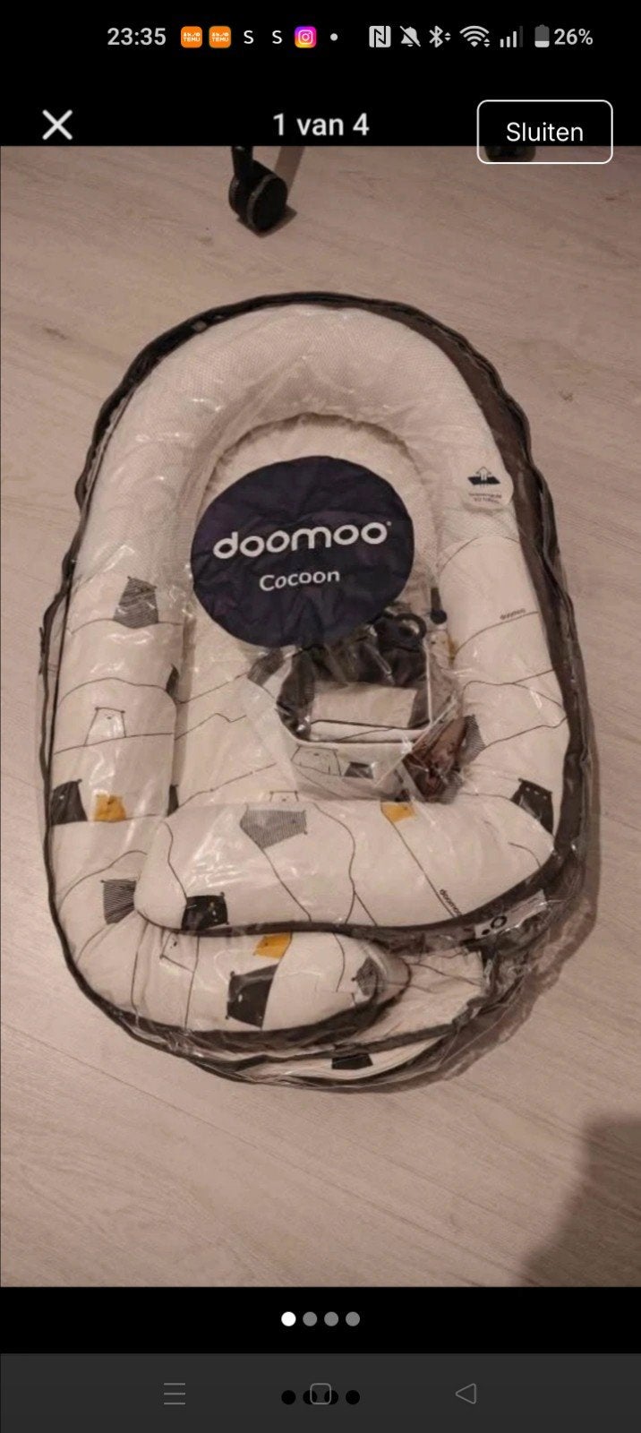 Doomoo Cocoon babynestje, Kinderen en Baby's, Ophalen, Gebruikt, Overige typen