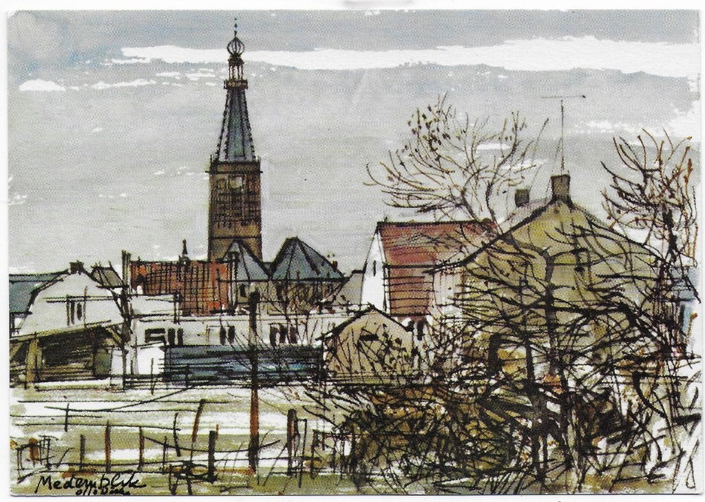 Medemblik ( zomerzegels ) Ongelopen ansichtkaart (B7887), Verzamelen, Ophalen of Verzenden, 1980 tot heden, Ongelopen