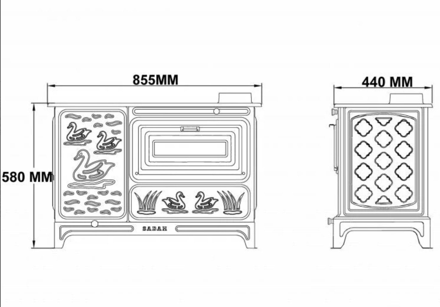 S05 Houtkachel met Grote Oven - Koken en Verwarmen, Huis en Inrichting, Keuken | Textiel, Ophalen, Nieuw