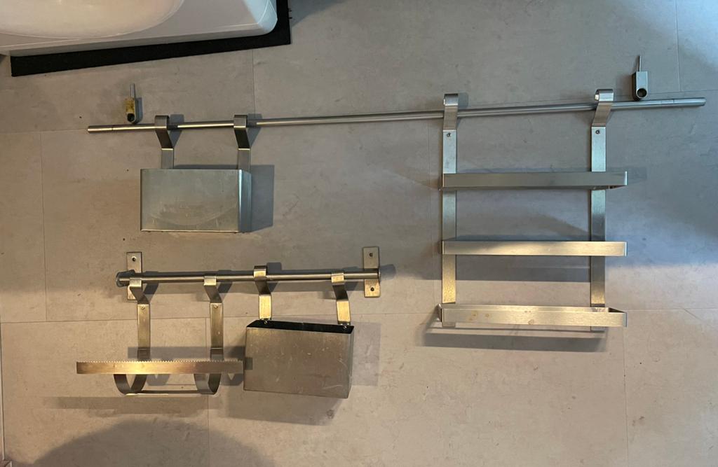 Keukenstang met accessoires, Ophalen, Gebruikt