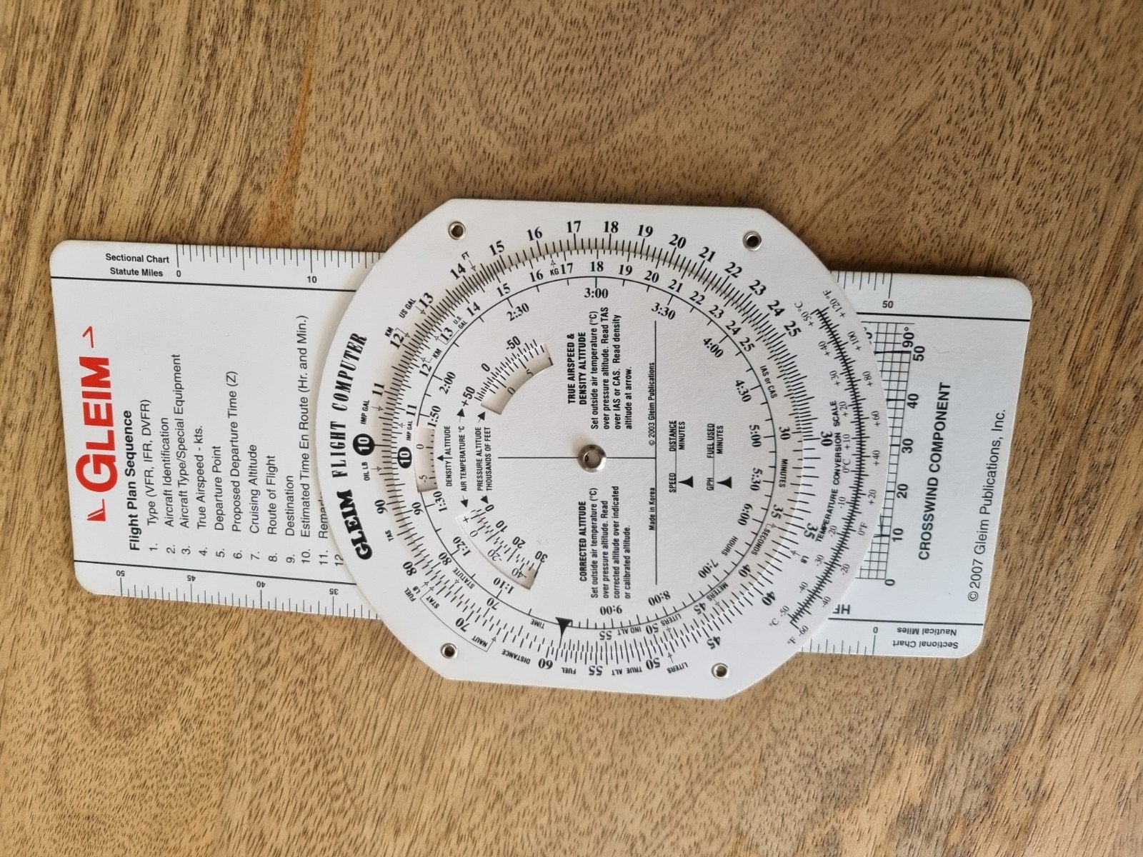 GLEIM FLIGHT COMPUTER en navigatieplotter, Ophalen of Verzenden, Zo goed als nieuw