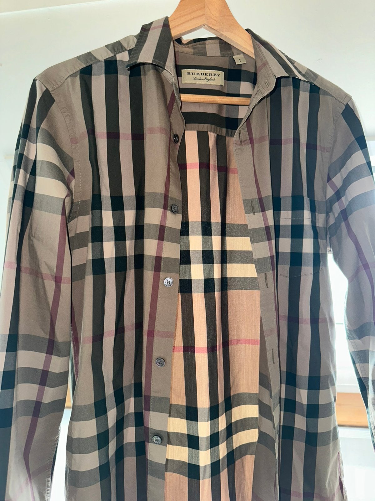 Burberry Overhemd (S), Ophalen, Zo goed als nieuw, Bruin, Overige halswijdtes