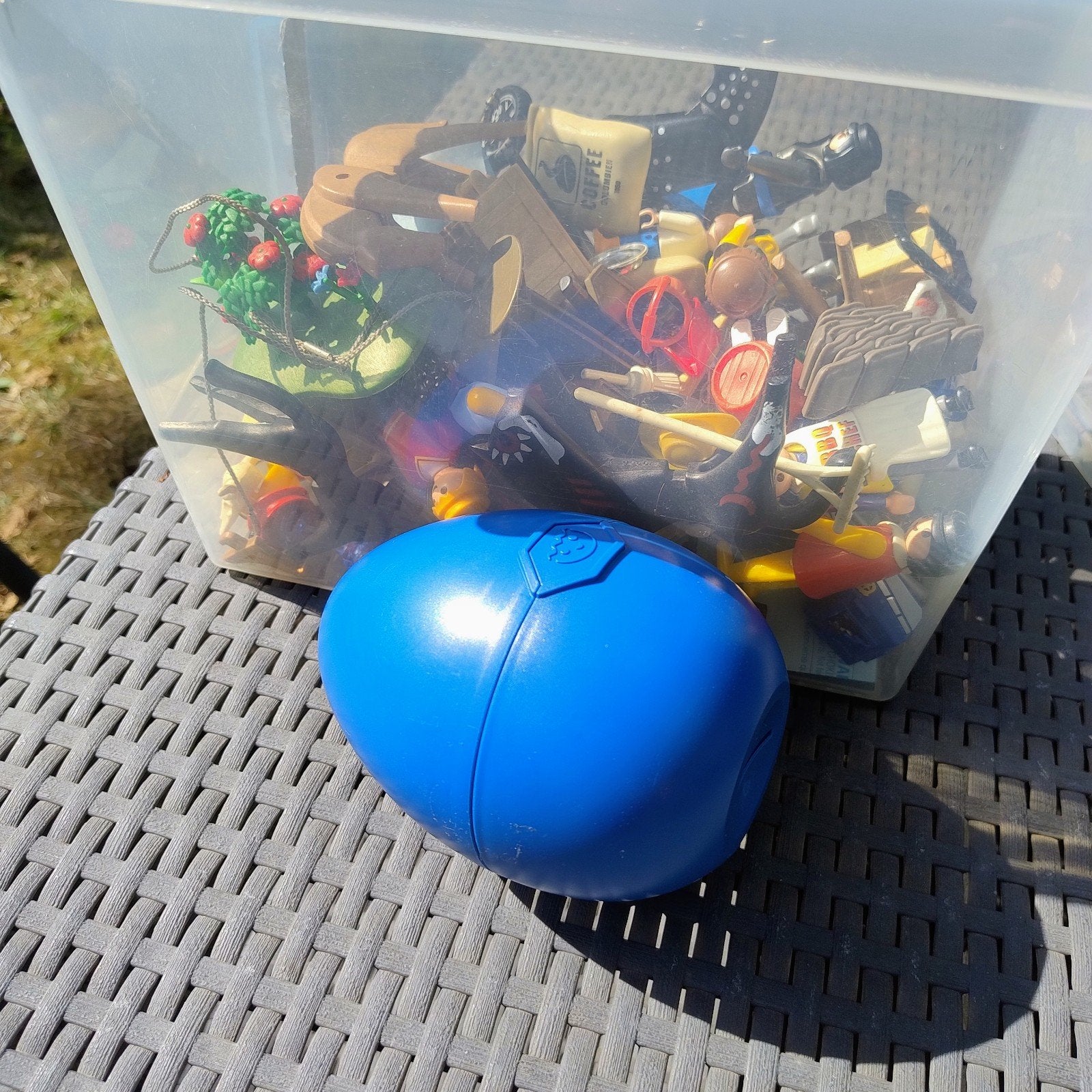 doos met diverse Playmobil onderdelen en figuren, Ophalen of Verzenden, Gebruikt, Losse onderdelen, Overige typen