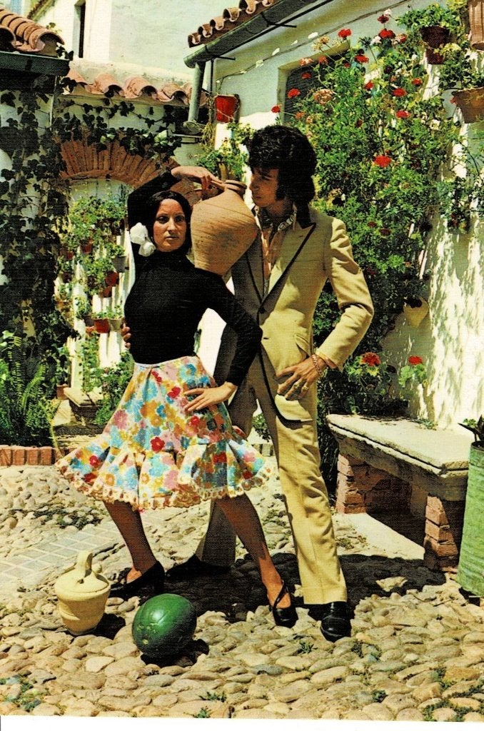 Vintage Spaanse ansichtkaart - Dansend stel, Ophalen of Verzenden, 1960 tot 1980, Gelopen, Spanje