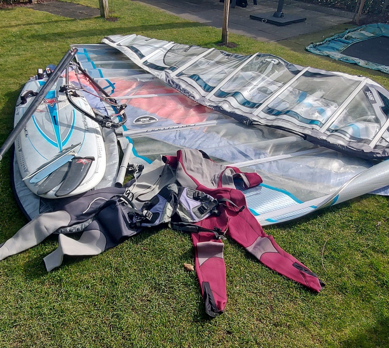 Complete windsurfset inclusief kindertuigage, Ophalen, Complete set