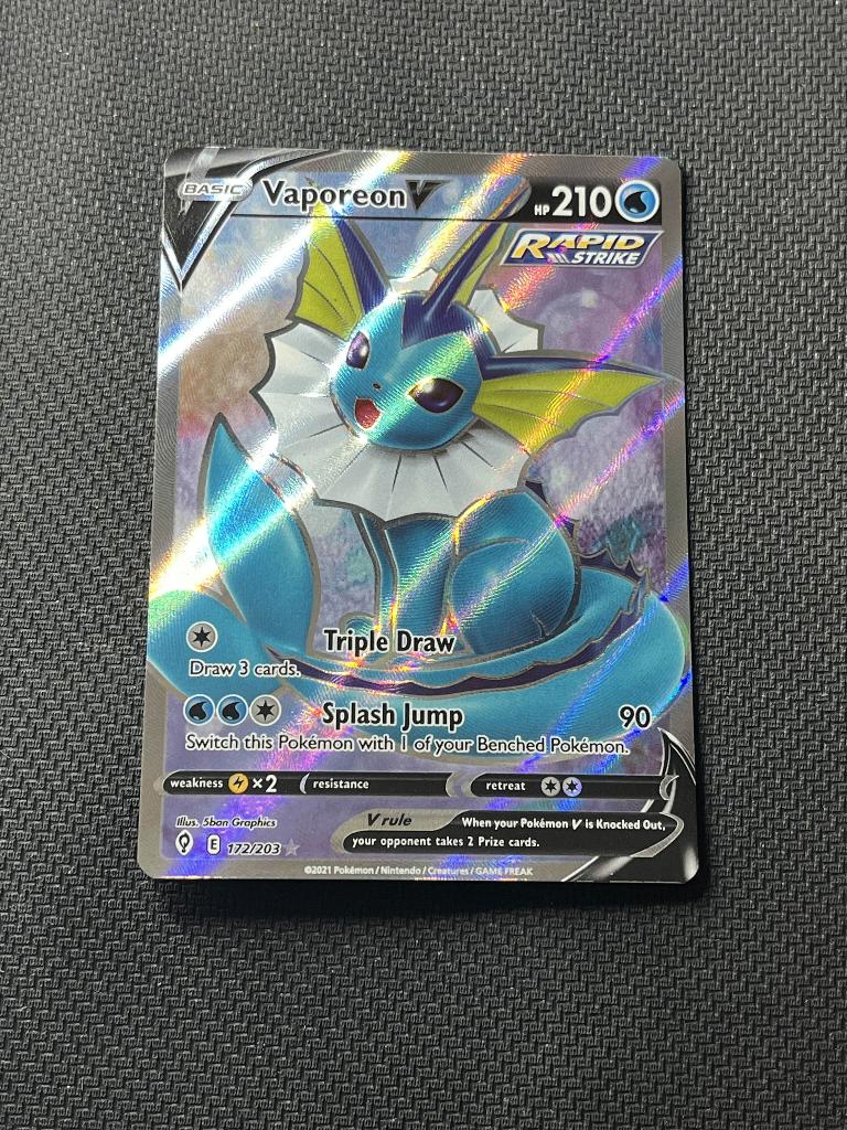 Vaporeon V (EVS 172), Ophalen of Verzenden, Nieuw, Losse kaart, Foil
