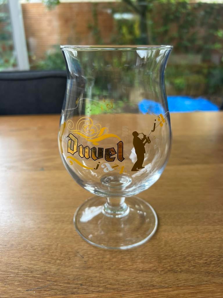 Duvel jazz glas 2007, Verzamelen, Glas en Borrelglaasjes, Ophalen, Zo goed als nieuw, Bierglas