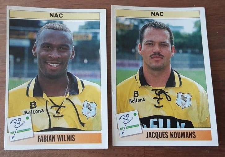 Panini voetbal 95 los te koop NAC 184, 187, Ophalen of Verzenden, Zo goed als nieuw, NAC Breda