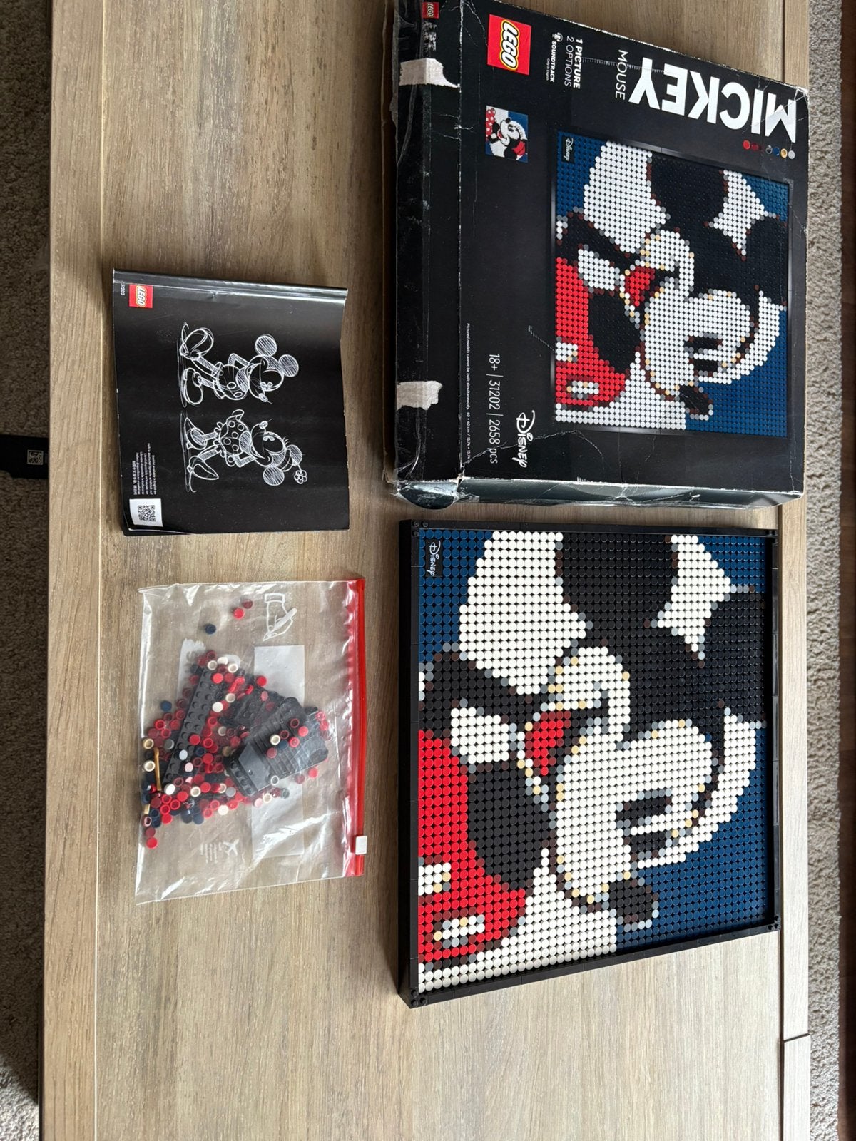 Lego 31202 Micky Mouse Art Met instructie , doos, Ophalen of Verzenden, Zo goed als nieuw