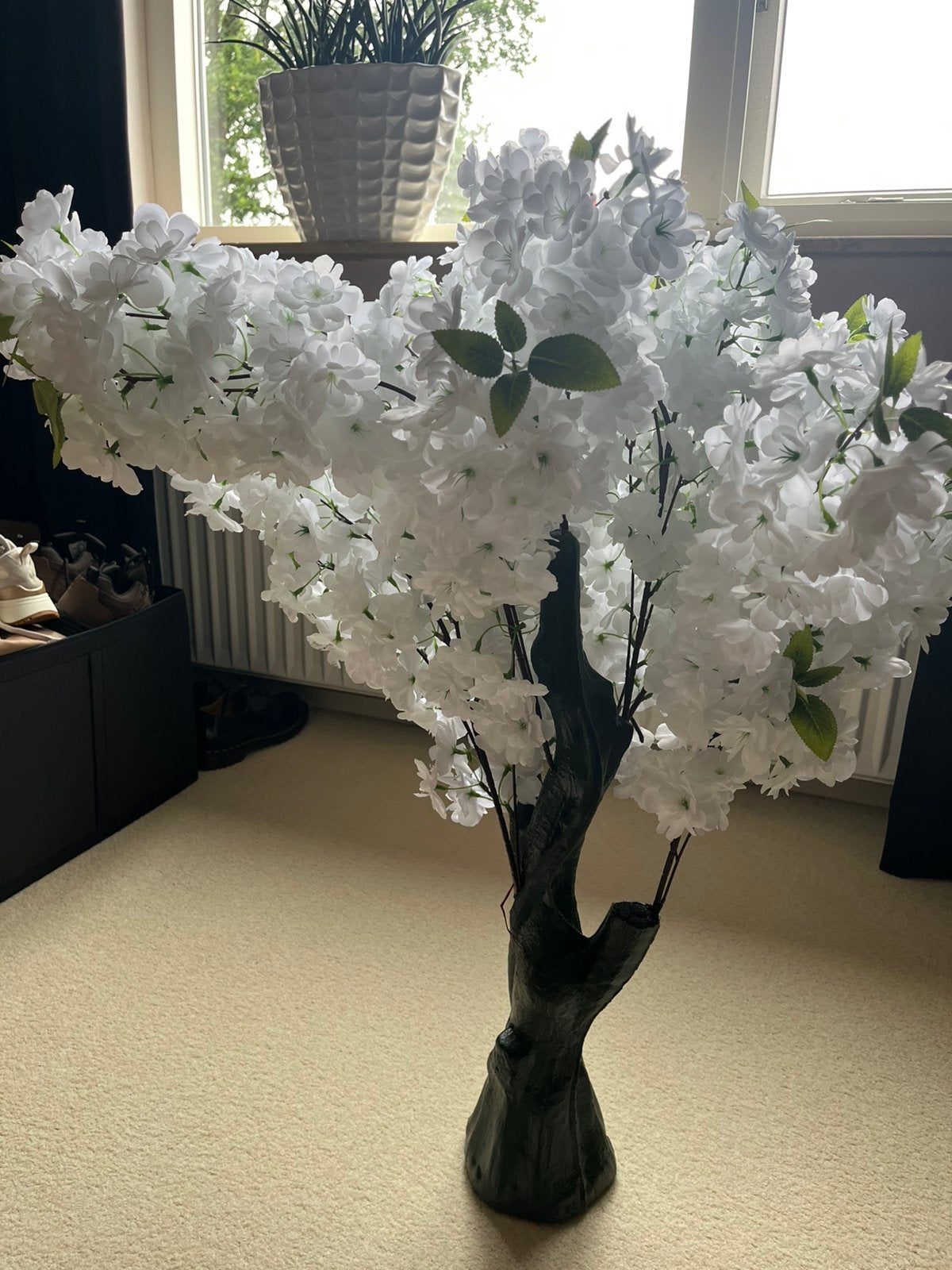 Mooie Kunstbloesem Boom wit, Huis en Inrichting, Woonaccessoires | Kunstplanten en Kunstbloemen, Nieuw, Ophalen of Verzenden, Wit