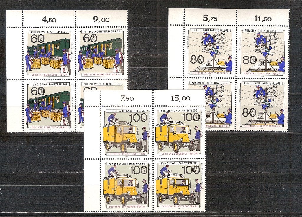 Berlin 876-878 postfris blok van 4, Ophalen of Verzenden, BRD, Postfris