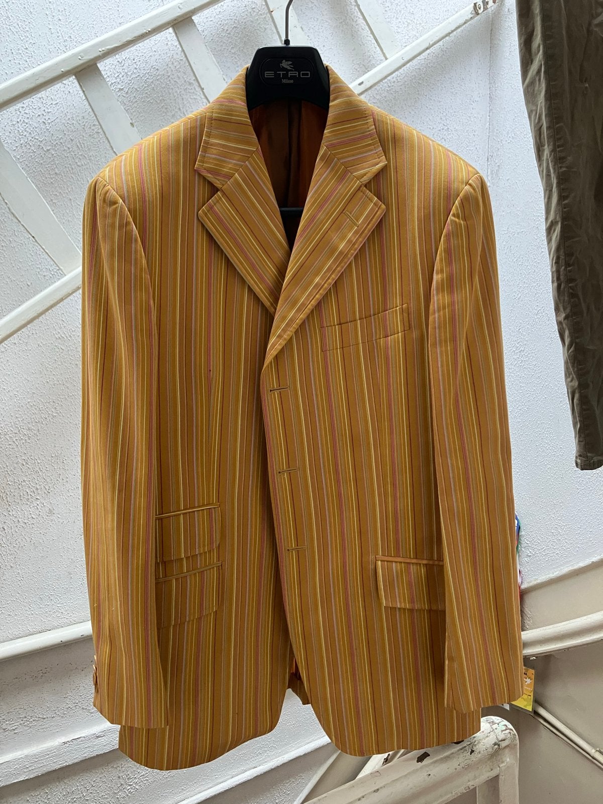 Etro Milano gestreept colbert - Maat 50, Kleding | Heren, Ophalen of Verzenden, Zo goed als nieuw, Maat 48/50 (M), Meerkleurig