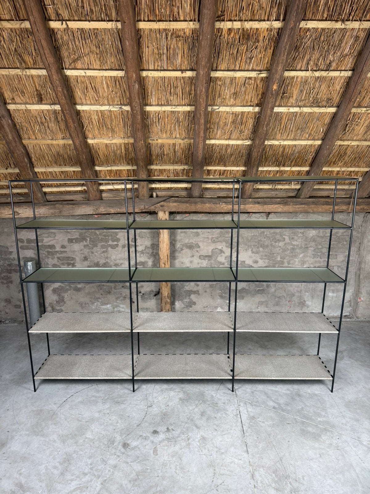 Vintage Poul Cadovius Abstracta wandsysteem / roomdivider, Met plank(en), Gebruikt, Ophalen of Verzenden, 150 tot 200 cm