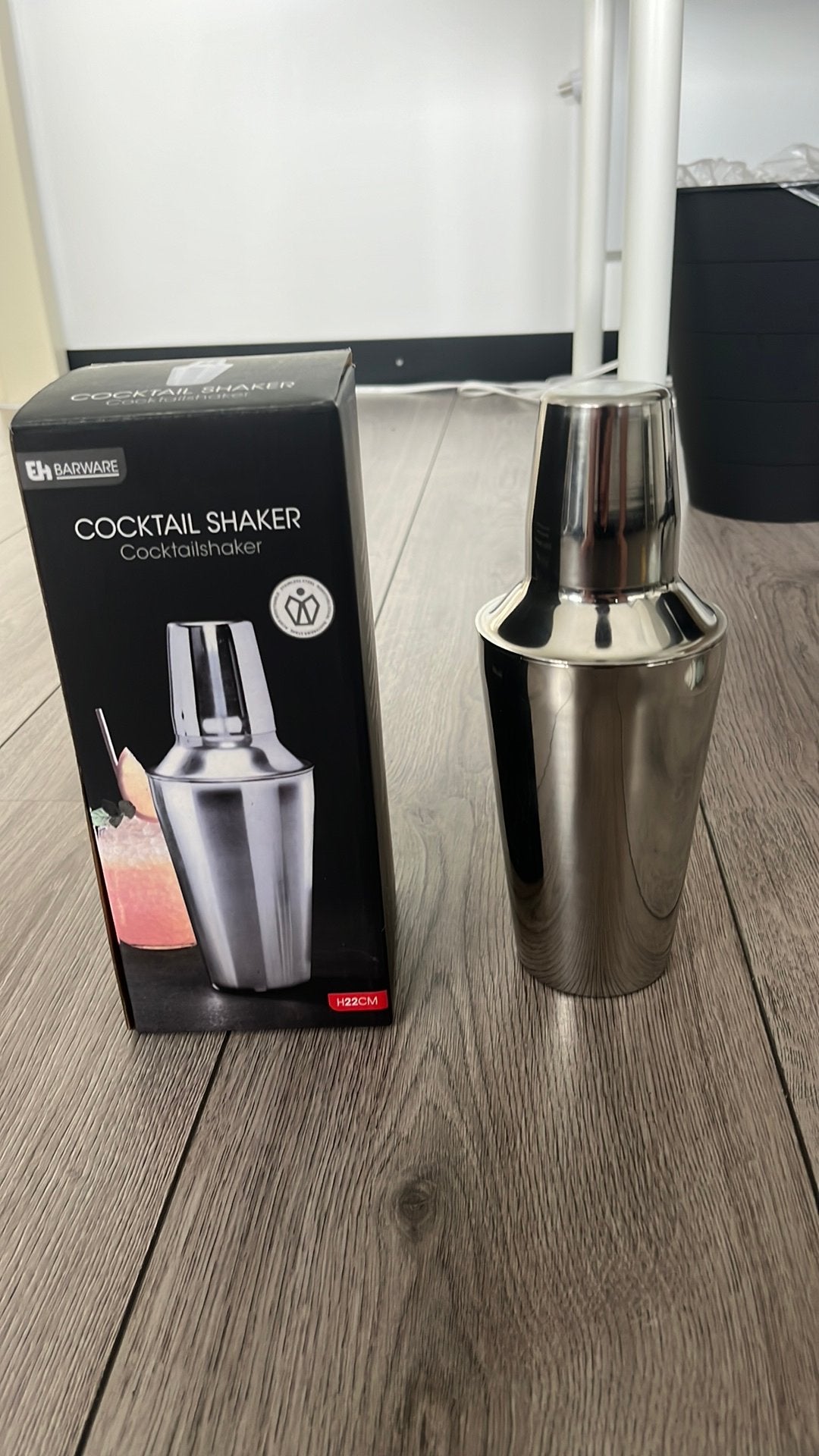 Cocktailshaker RVS - Nieuw in doos, Ophalen, Overige typen, Metaal, Overige merken