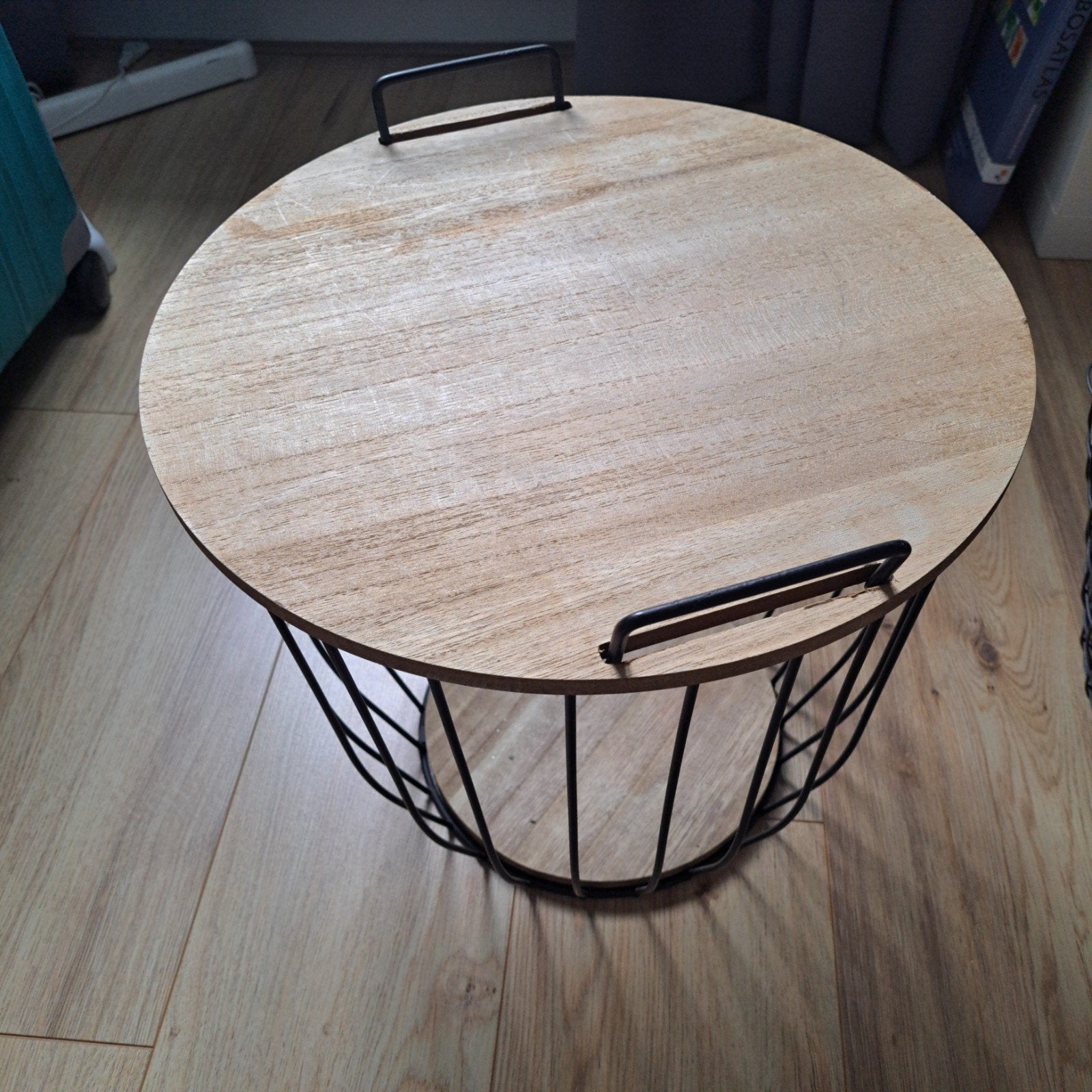 leuke metalen mand met afdekplaat., Ophalen, Rond, 50 tot 100 cm, Minder dan 50 cm