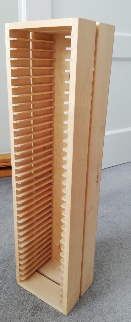 Houten CD en DVD toren, Ophalen, Zo goed als nieuw, 25 tot 75 discs, Hout