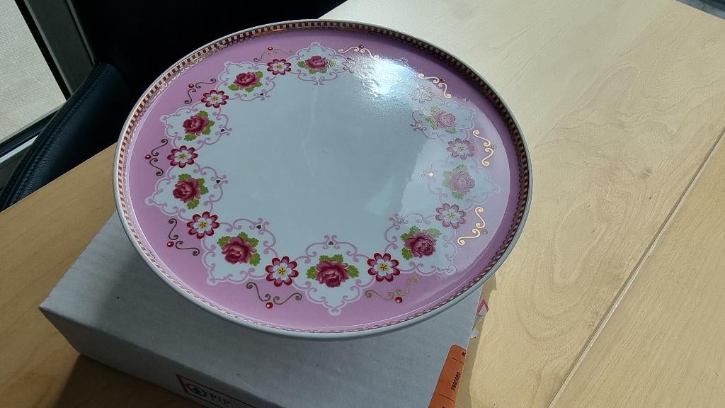 Pip Studio cake stand/ taart plateau Blossom Pink, Overige typen, Nieuw, Ophalen of Verzenden, Overige stijlen
