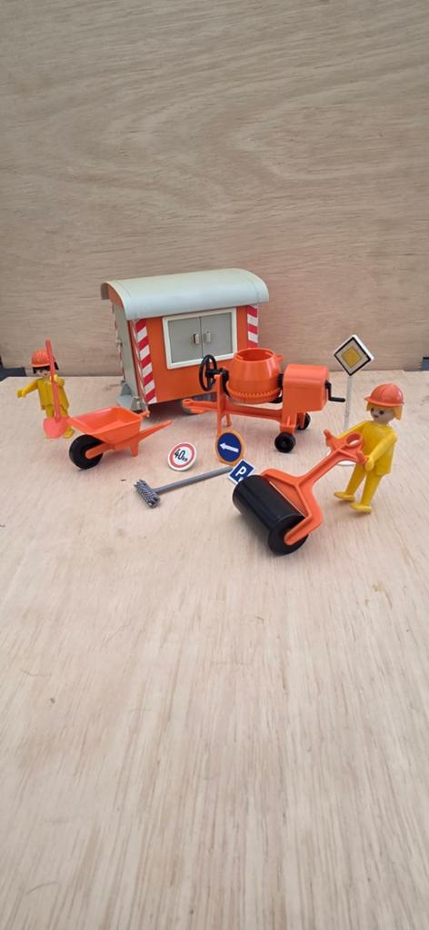 Playmobil Bouwvakkers Set met Verkleurd Dak, Kinderen en Baby's, Speelgoed | Playmobil, Ophalen of Verzenden, Gebruikt