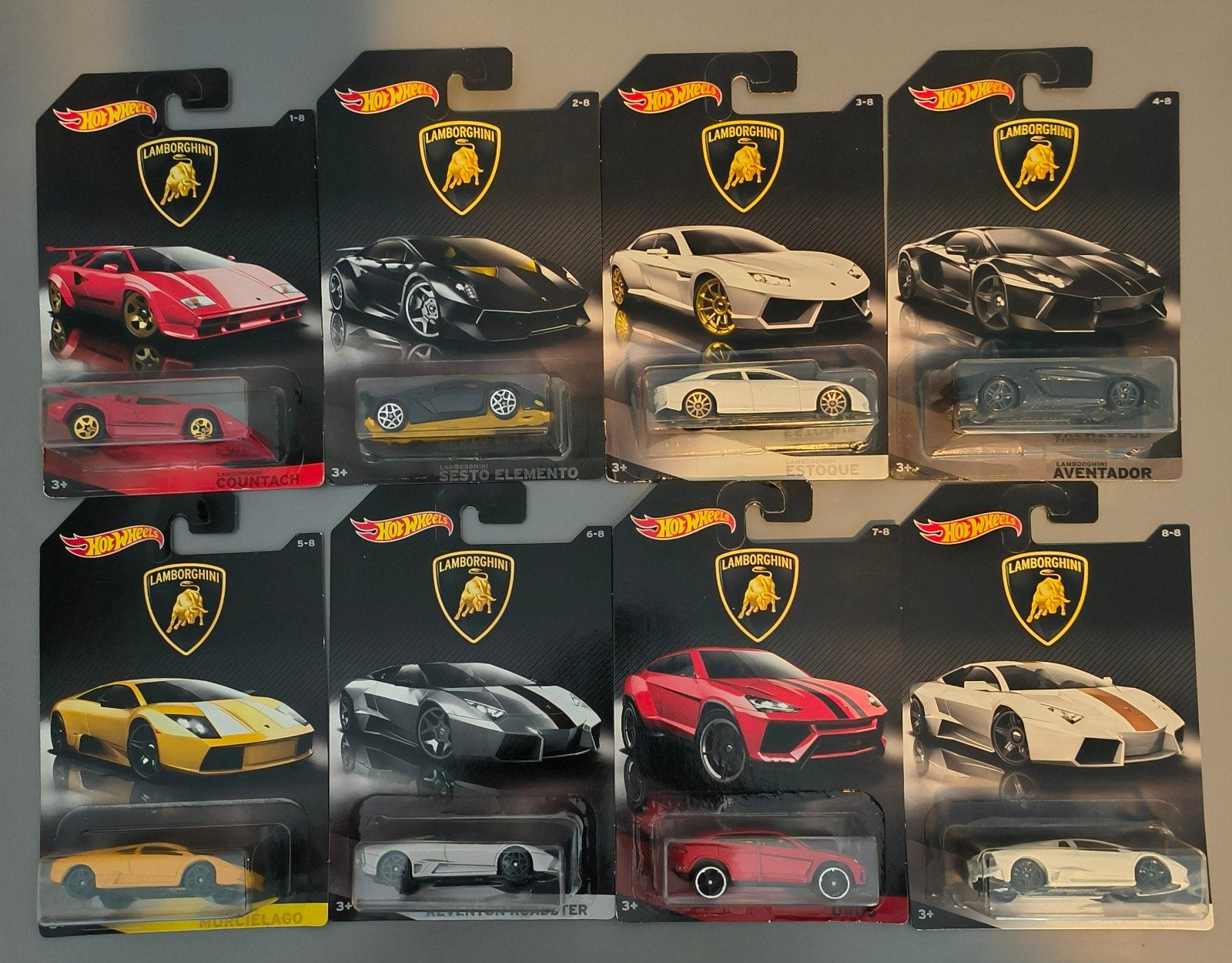 Hot Wheels Lamborghini Set - 8 stuks, Ophalen of Verzenden, Zo goed als nieuw, Overige typen