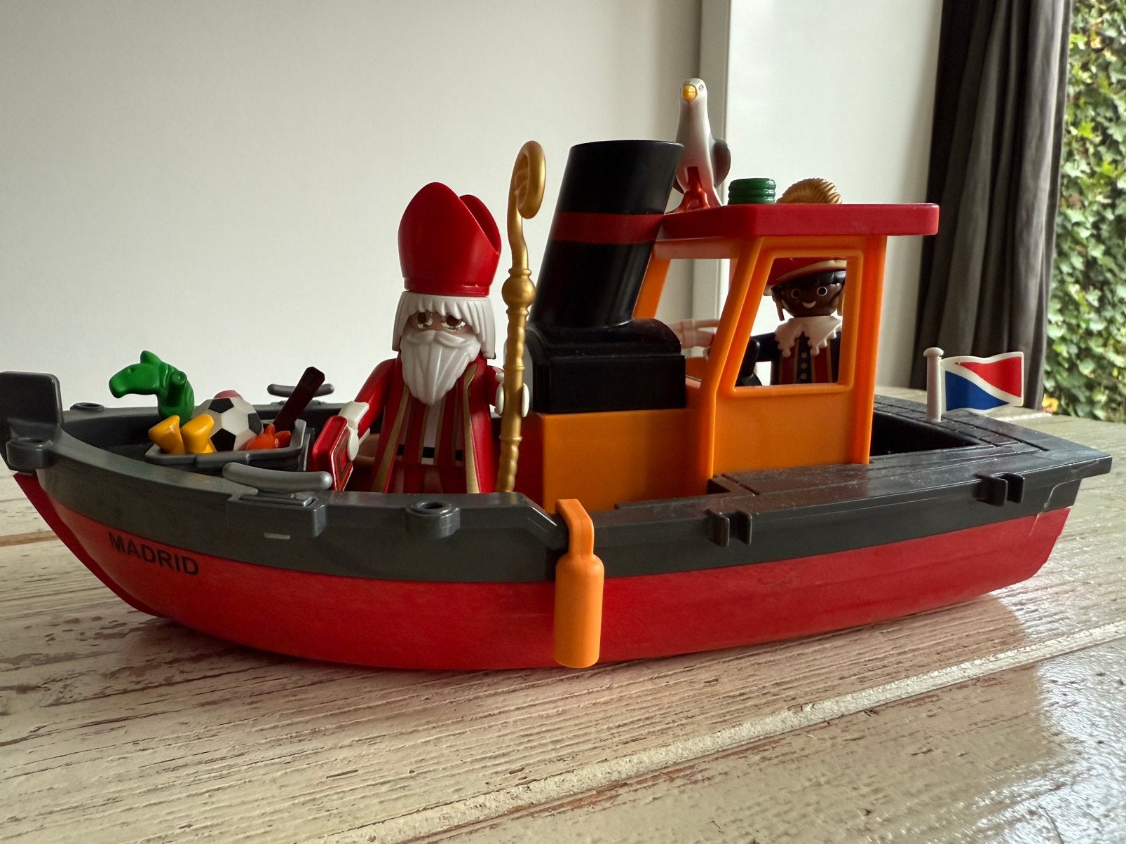 PLAYMOBIL stoomboot Sinterklaas & Piet, Kinderen en Baby's, Ophalen of Verzenden, Gebruikt, Complete set, Boot/Schip