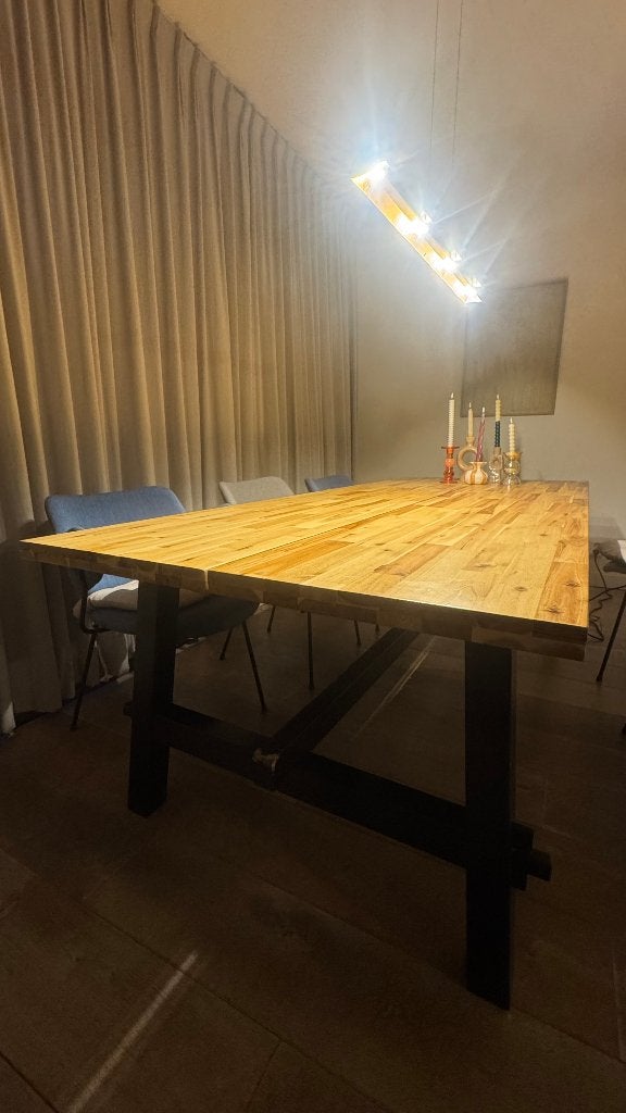 !!22-24 Oct PICK UP ONLY!! IKEA SKOGSTA Dining Table, Ophalen, 200 cm of meer, 50 tot 100 cm, Zo goed als nieuw