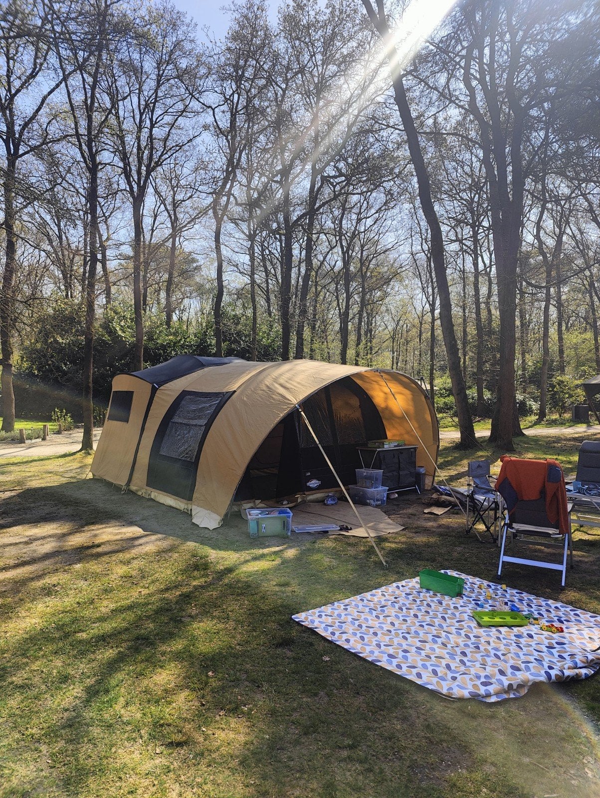 Europa Camper Sunliner vouwwagen met fietsendrager, Caravans en Kamperen, Ophalen, Beige, Europa Camper, Meer dan 6