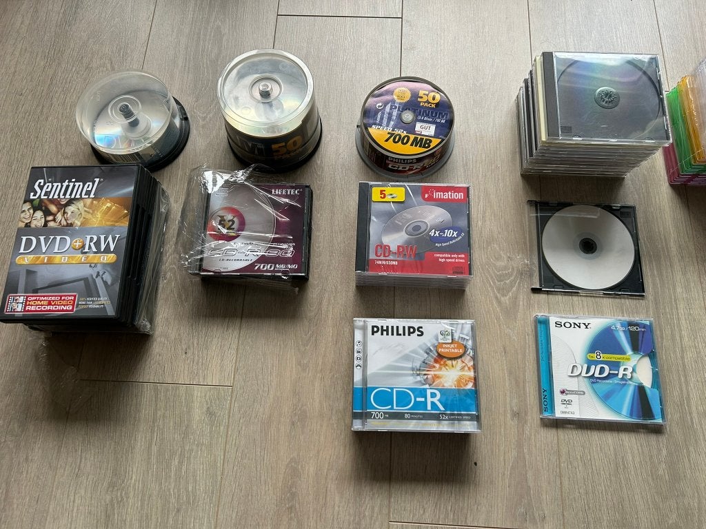 lege cd's en dvd's, Ophalen, Op spindel, Cd, Nieuw