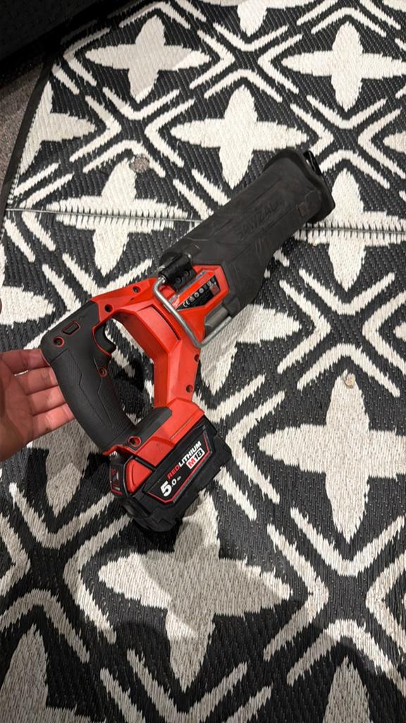 Milwaukee M18 FSZ-0X Accu reciprozaag 18V, 70 mm of meer, 600 tot 1200 watt, Ophalen of Verzenden, Zo goed als nieuw