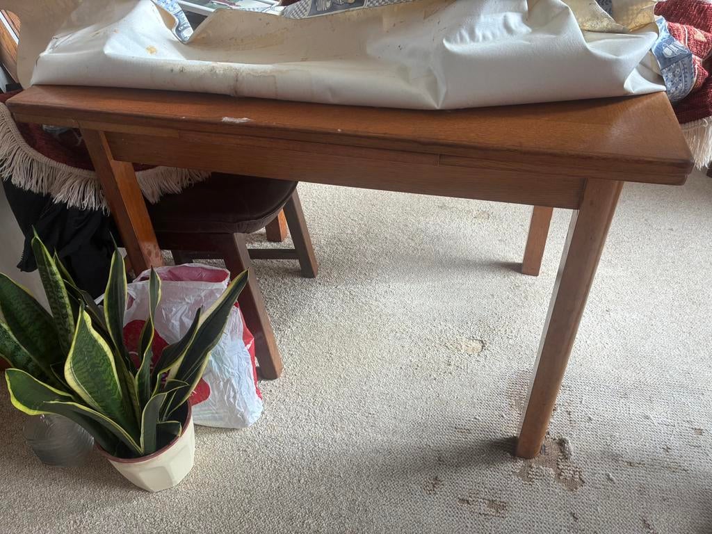 Tafel (uitschuifbaar!), Ophalen, Zo goed als nieuw, 25 tot 50 cm, Rechthoekig