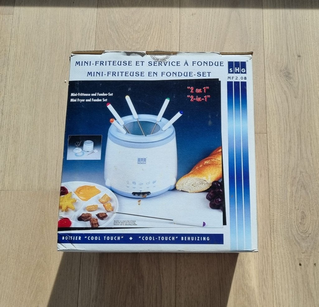 SHG 2-in-1 Mini-Friteuse & Fondueset (Model MF2.08), Witgoed en Apparatuur, Frituurpannen, Minder dan 1 liter, Ophalen of Verzenden