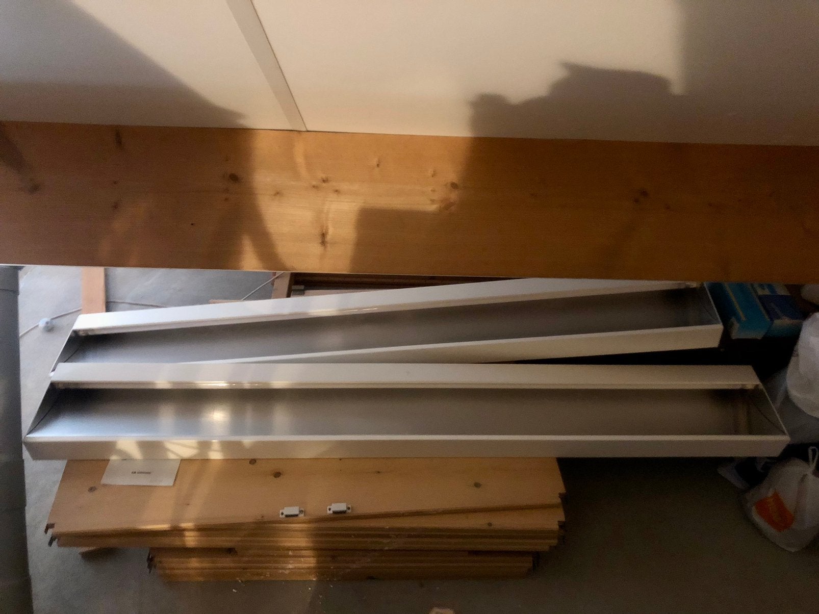2 TL-bakken met TL-buis 50w 154,5 x 20,5cm TL-verlichting, Wit, Gebruikt, Philips, Ophalen