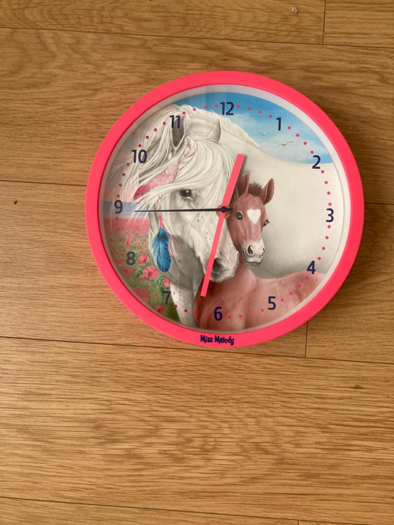 Mis melody paarden klok, Witgoed en Apparatuur, Wekkers, Ophalen, Zo goed als nieuw, Analoog
