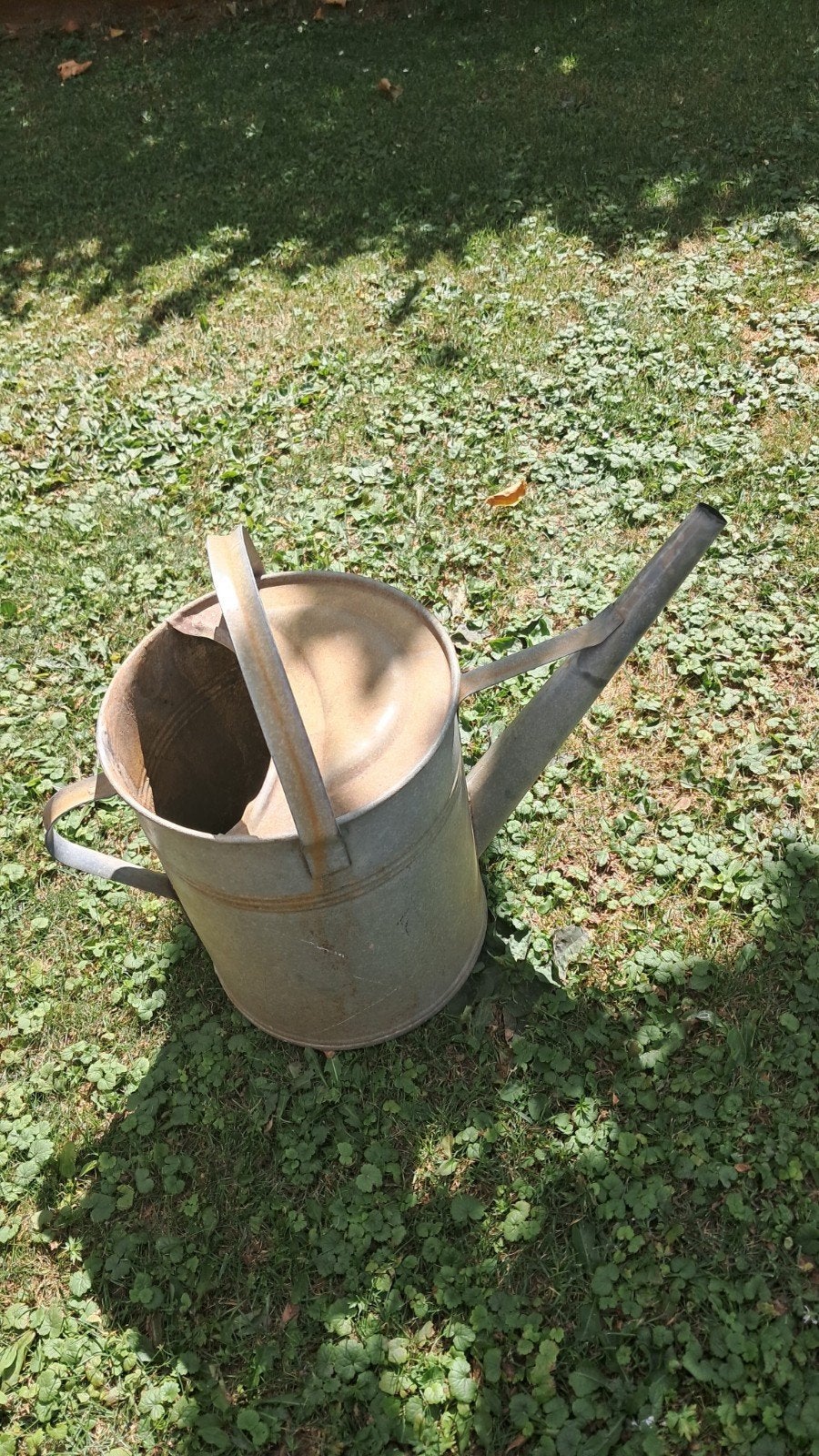 Vintage Zinken Gieter - 23 cm doorsnede, 28 cm hoog, Ophalen of Verzenden