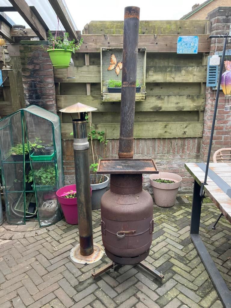 Houtkachel, Tuin en Terras, Tuinhaarden, Ophalen of Verzenden, Gebruikt