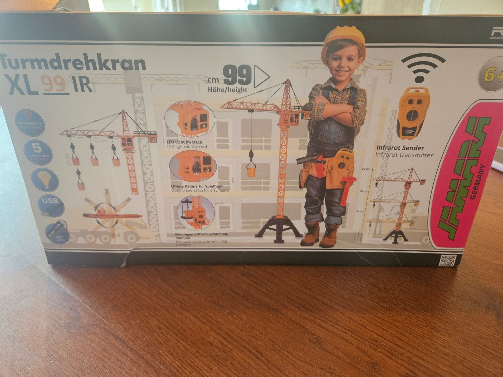 Jamara Turmdrehkran XL 99 IR Bouwkraan met Afstandsbediening, Ophalen, Nieuw, Afstandsbediening