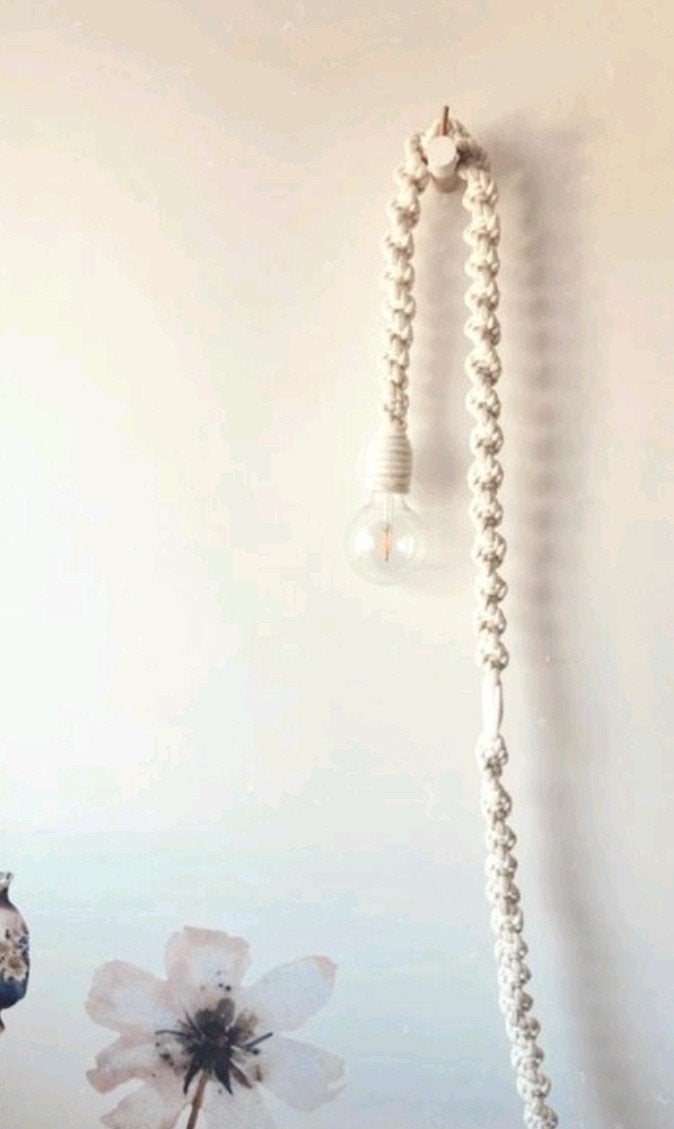 Touw lamp wit Nieuw!, Ophalen of Verzenden, Nieuw, Textiel
