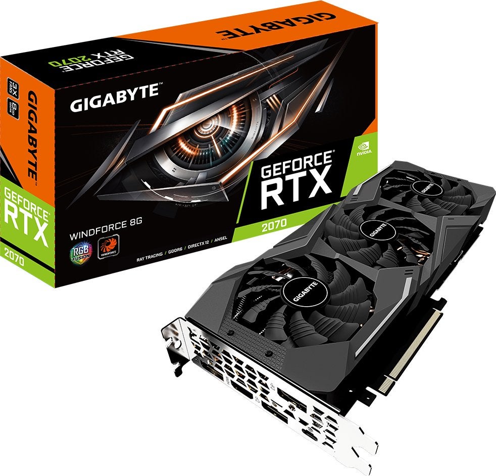 Gigabyte Nvidia GeForce RTX 2070 8 GB, Computers en Software, PCI-Express 3, Gebruikt, GDDR6, Ophalen of Verzenden