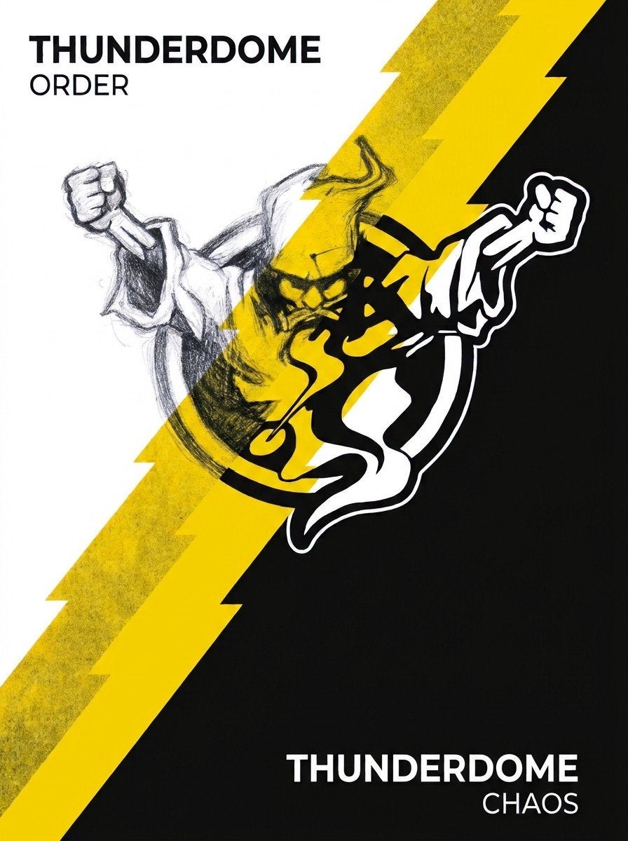 thunderdome 2026 "order - chaos" poster hardcore gabber 90s, Verzenden, Nieuw, Reclame
