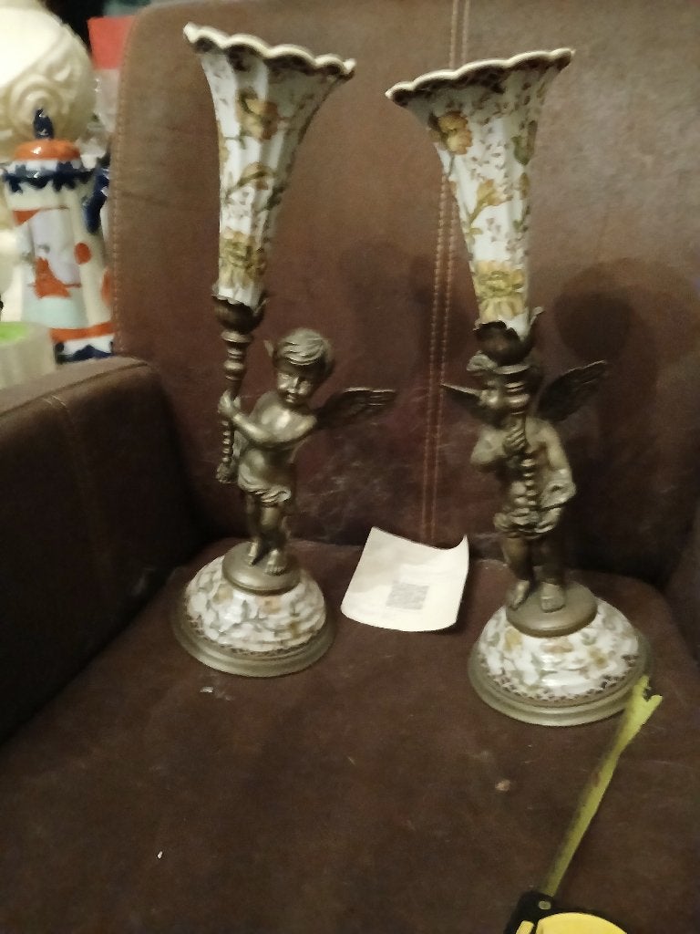 Brons engelen kandemzzrd, Ophalen of Verzenden, Brons