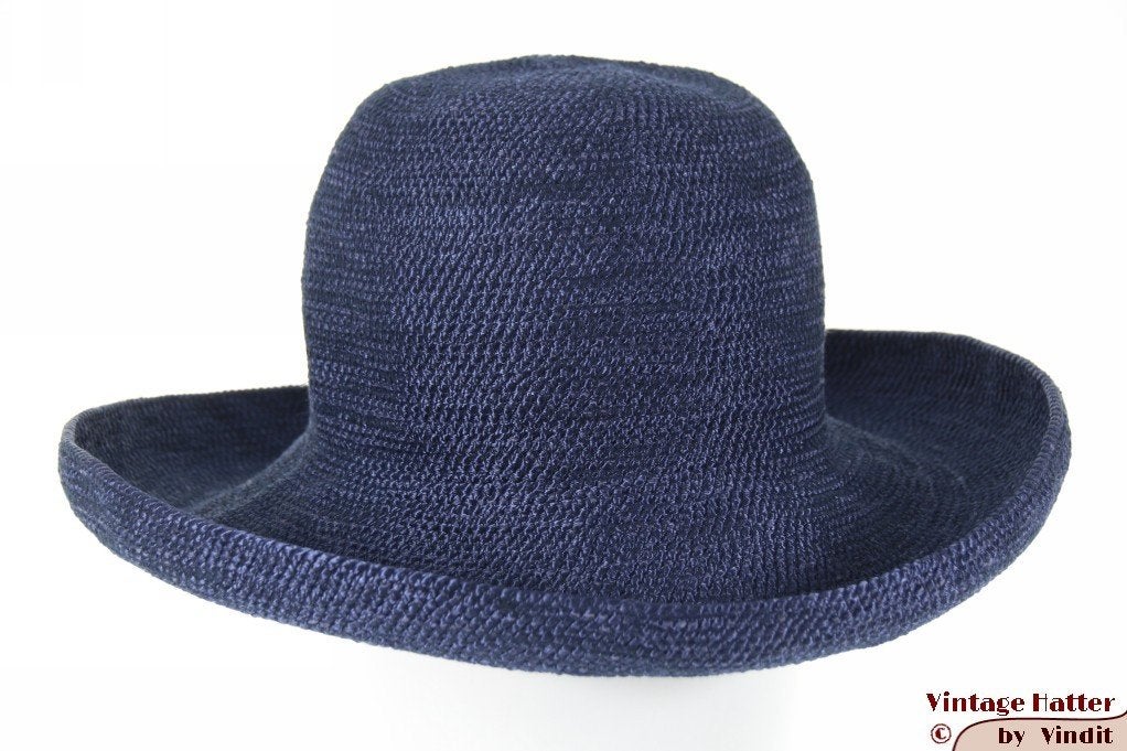 Flexibele dameshoed The MadHatter vormbaar blauw 57-58 new, 56 of 57 cm (M, 7 of 7⅛ inch), Hoed, The MadHatter Amsterdam, Nieuw