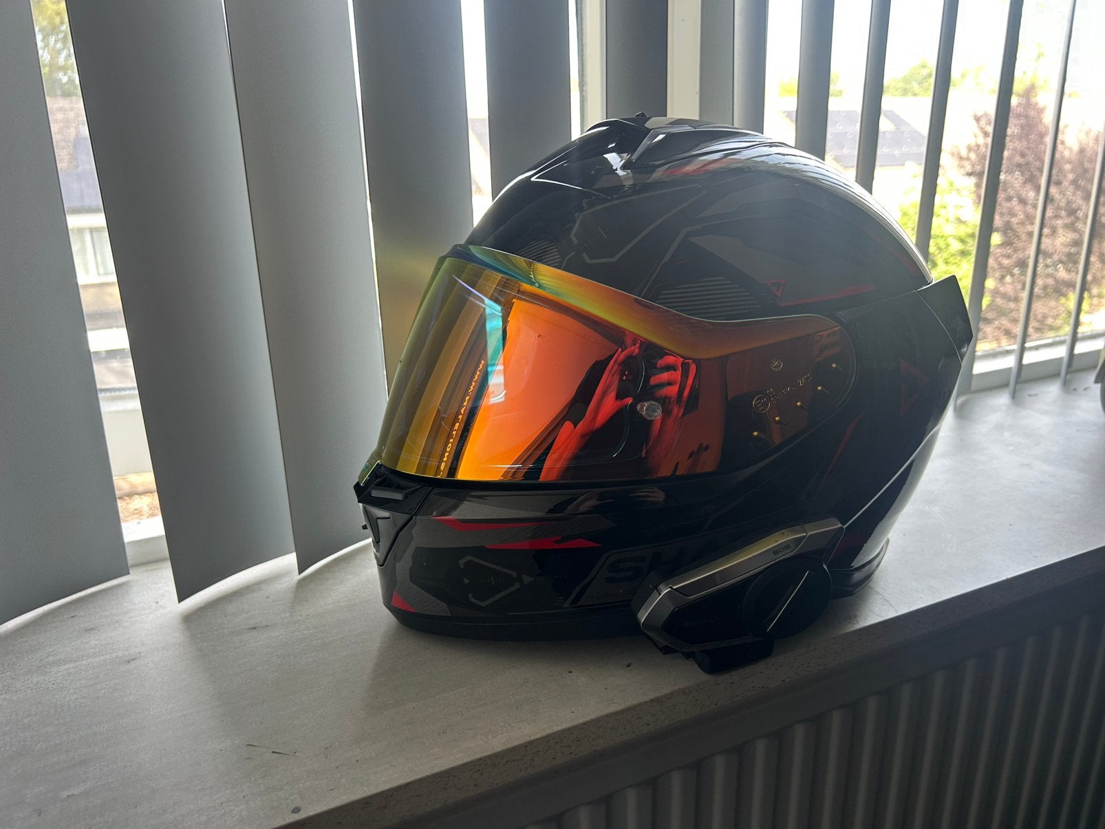 Shark Skwal i3 Linik Blank Anthracite Red KAR, Ophalen of Verzenden, Tweedehands, Integraalhelm, Shark
