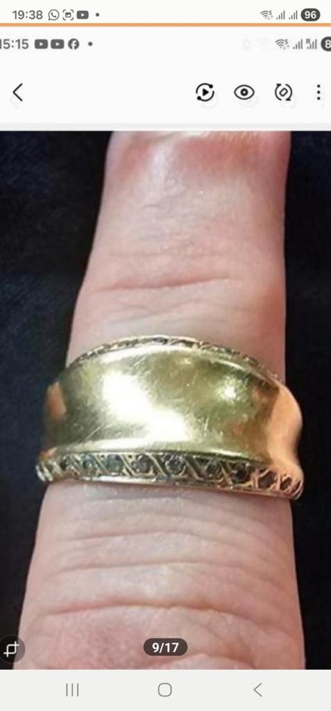 Gouden ring 585-14K, Ophalen of Verzenden, Zo goed als nieuw, Dame, Goud