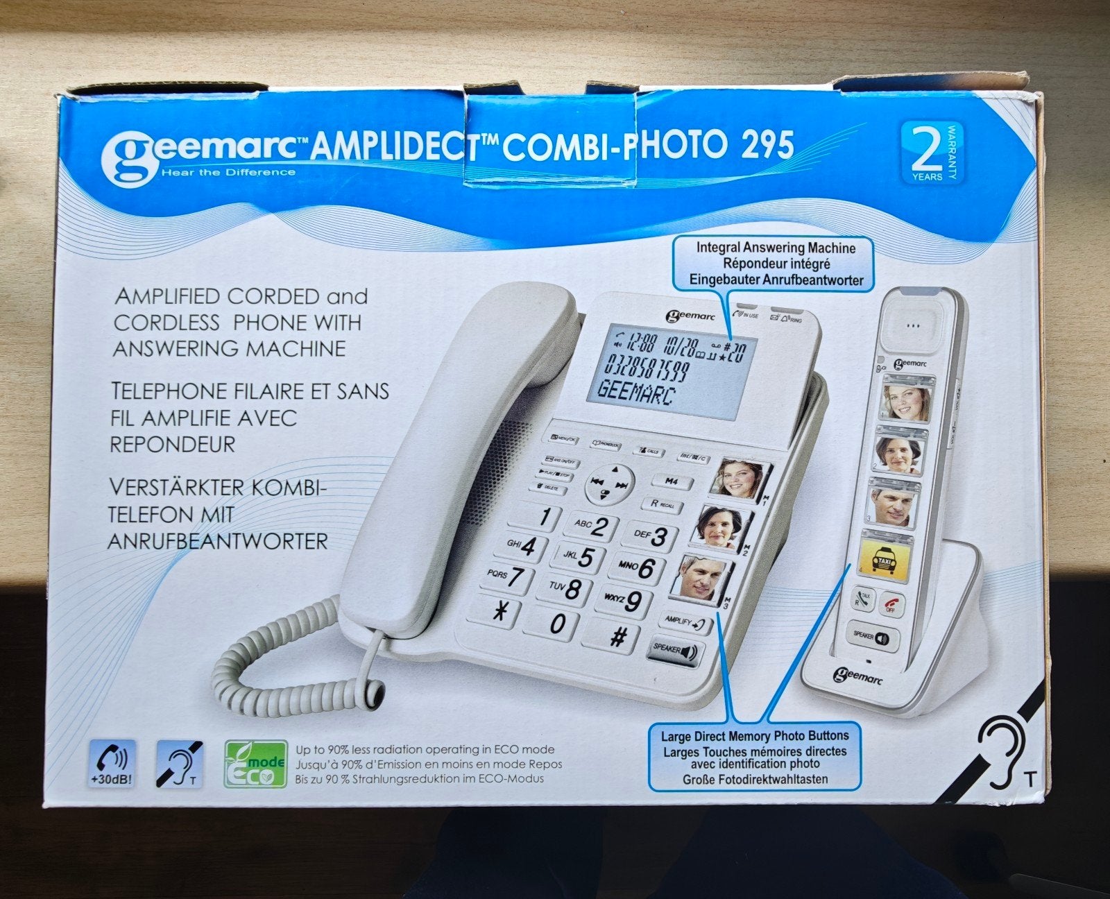 geemarc amplidect combi- photo 295, Verzenden, 1 handset