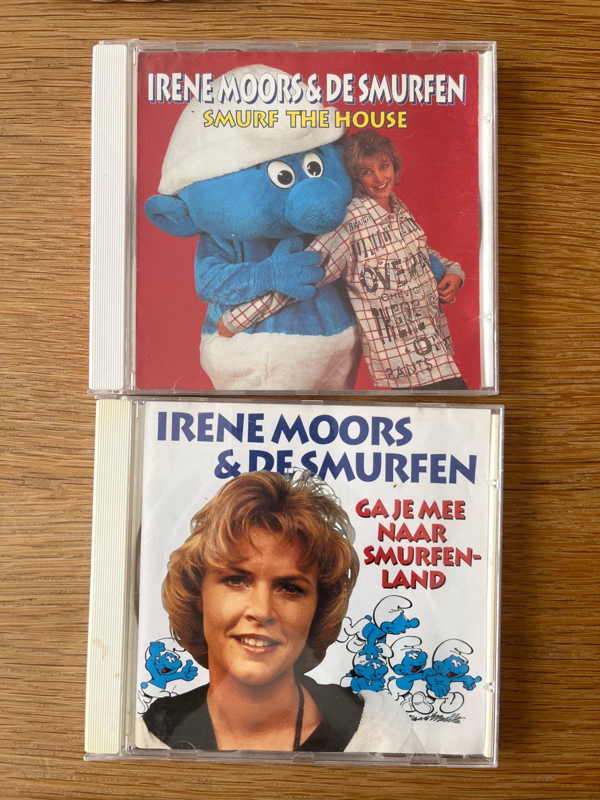 Irene Moors & De Smurfen CD's: Smurf The House & Smurfenland, Verzamelen, Smurfen, Ophalen of Verzenden, Gebruikt