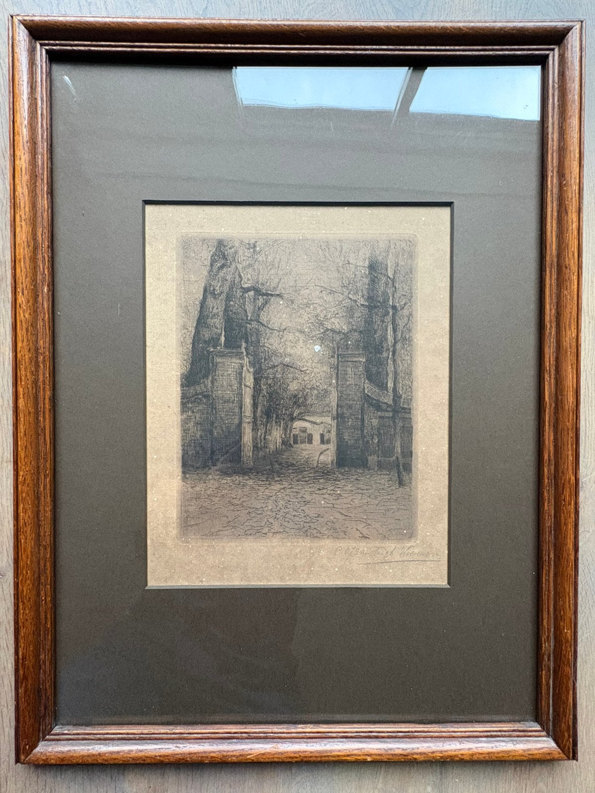 Gesigneerde Ets | Cornelia van Trigt-Hoevenaar (1854-1924), Antiek en Kunst, Ophalen of Verzenden